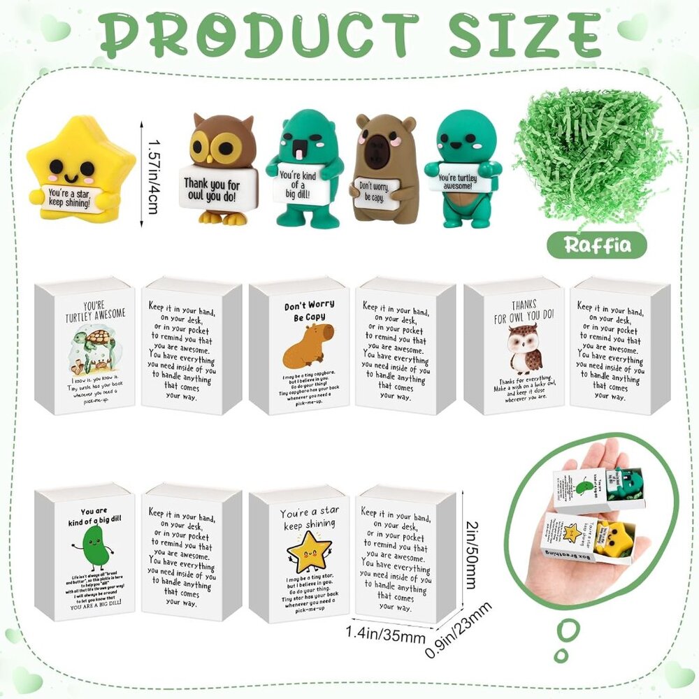 100 Set Bulk Valentines Day Gifts for Coworkers Employee Small Funny Desk Pets C - Picture 3 of 7